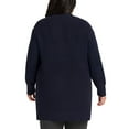 thumbnail image 6 of Max and Mia Women's Open Front Long Sleeve Combed Cotton Cardigan Sweater with Pockets (US, Alpha, Medium, Regular, Regular, Navy), 6 of 8