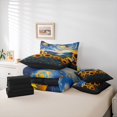 thumbnail image 6 of Homewish Rustic Sunflower Flower 7-Piece Twin Bedding Sets,Beauty Natural Scenery Bedding Comforter Set,Oil Painting Aesthetic Sheet Sets For Girls Kids,Microfiber Bedroom Decor Reversible, 6 of 8