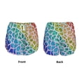 thumbnail image 3 of Balery Rainbow Glitter Pattern Women's Running Shorts with Liner 2 Pockets Elastic Workout Athletic Gym Yoga Shorts-Medium, 3 of 7