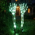 thumbnail image 2 of AuroraX Halloween Skeleton Hand Stake Skeleton Hand Solar Light LED Outdoor Battery Operated Waterproof Halloween Decorations for Yard Green, 2 of 6