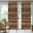thumbnail image 5 of Outdoor Curtains for Patio Waterproof, Vintage Wood Grain Outdoor Privacy Panels Grommet, Country Wooden Board Brown Blackout Outside Curtains for Porch/Cabana/Pergola/Gazebo 54"x95", 2 Panels, 5 of 8