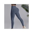 thumbnail image 2 of Women Yoga Sports Ribbed Seamless Leggings High Waisted Workout Gym Yoga Pants Quick-Drying Dark Grey XL, 2 of 5