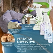 Zero Odor Cat Odor Eliminator Spray Kit with Litter Box Deodorizer Smell Remover