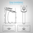 thumbnail image 6 of Wovier W ORB8203ORB Oil Rubbed Bronze Waterfall Bathroom Sink Faucet with Supply Hose, Black, 6 of 7