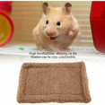 thumbnail image 2 of Small Guinea Pig Hamster Bed House Rectangular Plush Warm Mat Sleep Pad Cushion Pets 30*20cm (Light Brown), 2 of 5