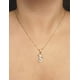 thumbnail image 5 of Cadena y dije de brillos con corona de oro laminado letra S, 5 of 7
