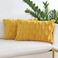 thumbnail image 1 of Fundas de almohada decorativas de terciopelo de lana corta de felpa, fundas de cojín de estilo lujoso, fundas de almohada de piel sintética para sofá dormitorio, paquete de 2, 18 x 18 pulgadas, color, 1 of 6