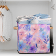 thumbnail image 2 of CURLYOOT Blossom Flower Cube Storage Bin, 13 x 13 x 13 Storage Cube Bins for Organizing, Watercolor Floral Fabric Foldable Closet Baskets with Handles for Closet, Shelves, Clothes, 2 of 7