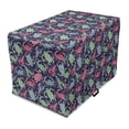 thumbnail image 1 of Nature Art Dog Crate Cover, Marine Themed Colorful Sea Animals Images Turtles Crabs Lobsters in Retro Style, Easy to Use Pet Kennel Cover for Dogs, 35" x 23" x 27", Multicolor, by Ambesonne, 1 of 6