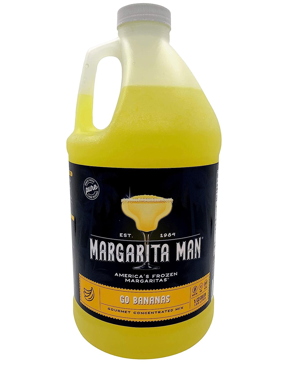 Margarita Man Banana Daiquiri Mix Banana Slush Mix 64Oz Bottle