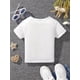 thumbnail image 2 of Cute Girls' Casual Comfortable Short Sleeve T-Shirt with Colorful Pencil Print, Crew Neck, Medium Stretch Fabric, Spring/Summer Style for Youngster, 2 of 6