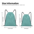 thumbnail image 2 of Fotbe Teal Green Glitter Bolsa Mochila con Cordón Estampada, Bolsa de Gimnasio Deportiva, Bolsa Cinch, Bolsa con Cordón para Hombres y Mujeres-Medium, 2 of 6