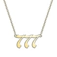 thumbnail image 1 of Collier Chiffre Ange Argent/or en Acier Inoxydable Numérologie Bijoux, 1 of 1