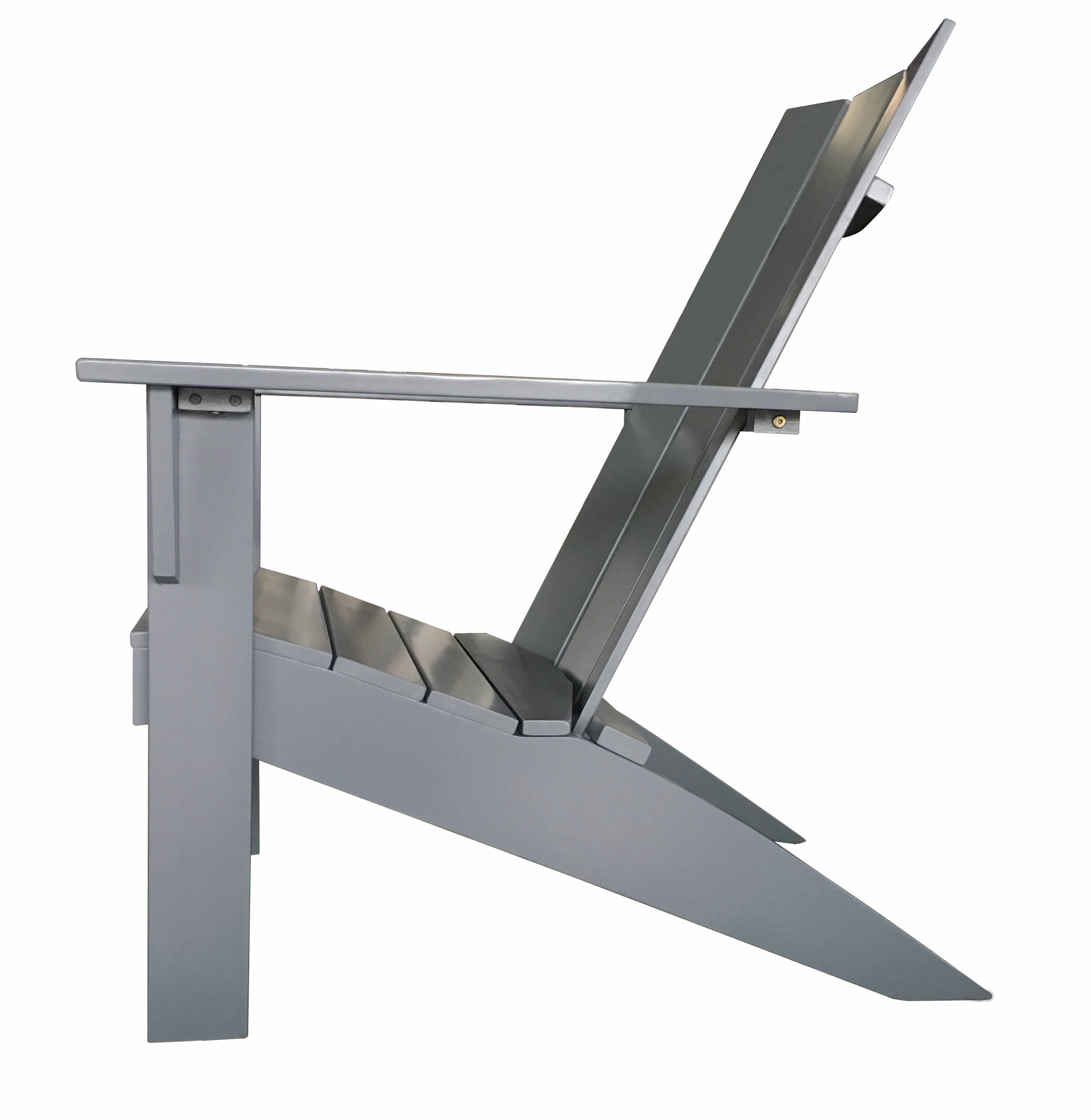 Mainstays Wood Outdoor Modern Adirondack Chair, Grey photo 3