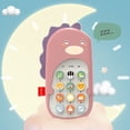thumbnail image 2 of Red Toddler Early Learning Toy Phone With Music And Vibration Bilingual Plastic For Children, 2 of 6