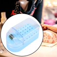 thumbnail image 4 of Bit Holder Drill Bit Display Stand Large Space Portable Lightweight 2 in 1 Dustproof Storage Box Manicure Tools Home Salon Use Blue, 4 of 9