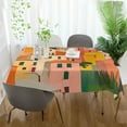 thumbnail image 3 of Yayeee Tablecloths 60" x 120" Rectangle Wrinkle Resistant Party Table Cover, Pink Cityscape Painting, 3 of 8