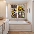 thumbnail image 3 of Curtains 84 Inches Long 2 Panels, Farmhouse Sunflowers Grommets Window Treatment Curtain, Western Star Country Bird Pine Cone Thermal Curtains Drapes for Living Room/Bathroom, 3 of 9