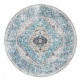 thumbnail image 3 of Unique Loom Yara Collection Area Rug - Yash (7' 10" Round Seaglass/Ivory), 3 of 7