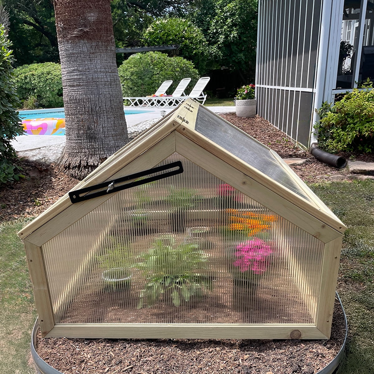 Wooden Frame Two-Door Greenhouse