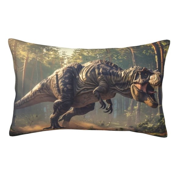 Kdxio Cotton Pillow Cases 14"x20" Pillowcases,Soft and Breathable Bedroom Pillow Cases-Jungle Dinosaur-No Pillow Core