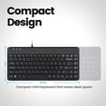 thumbnail image 3 of Perixx PERIBOARD-409P Clavier Filaire PS2 Mini, Noir, Disposition US English, 3 of 5