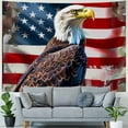 thumbnail image 4 of Orinice American Flag Bald Eagle Digital Art Tapestry Wall Hanging Unique Style for Home Decor Living Room Bedroom 60x50inch, 4 of 6