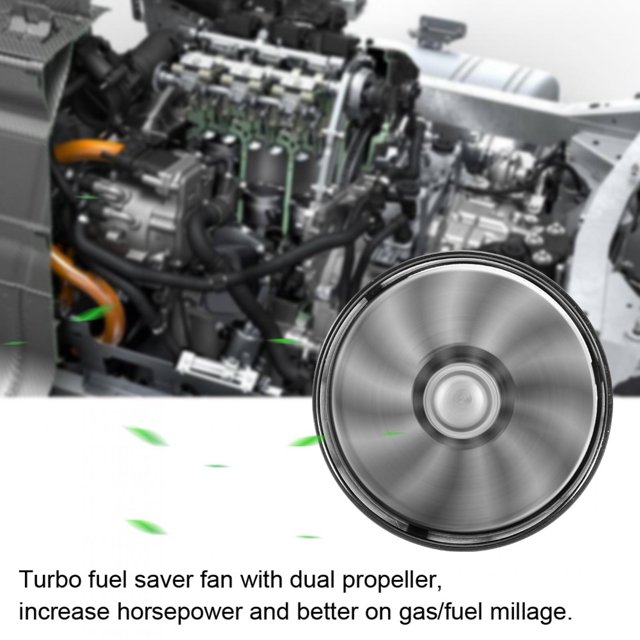Turbonator Doble Ventilador, Turbina Super Cargador Entrada de Aire Turbo Doble Ventilador Turbina Super Gas Combustible Turbonator Ahorro de Combustible para Coche para Hombre(black) EOTVIA NO