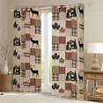 thumbnail image 2 of Homewish Woodland Wildlife Deer Black Out Curtains for Kids Teens Adults,Maple Leaves Curtains Pack of 2 (42x63 Each),Geometric Plaid Grid Bedroom Curtains,Ultra Soft Home Decor, 2 of 6