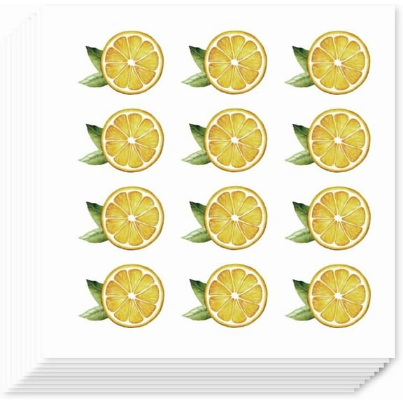 240Pcs Lemon Stickers Lemon Slice Paper Decals Self-Adhesive Label Stickers for Party Gift Favors Envelope Seals Goodie Bags Scrapbooking Craft Calendars Journals Album