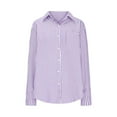 thumbnail image 6 of Wensltd Striped Button Down Shirts for Women Dress Office Work Shirt With Pockets, 6 of 9