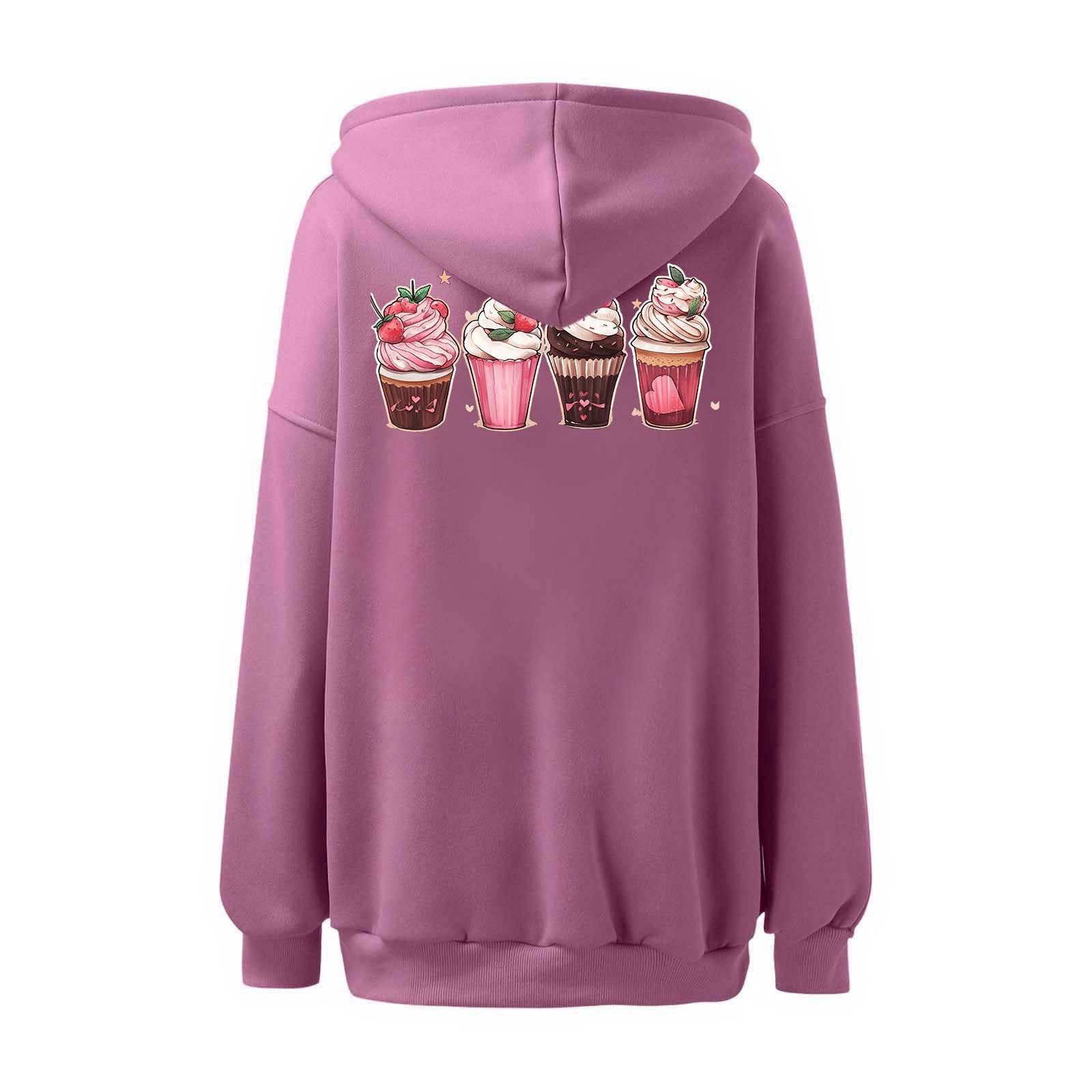 And Winter Fashion Ice Printed Women's Hooded Sweatshirt Without Pockets Sleep Hoodie Women Knitted Jacket Jacket Women Womens Sweatshirt Hoodie Hoodies Women Lightweight Sweatshirts for Women Womens