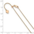 thumbnail image 2 of Sterling Silver 1.0mm Rose Gold-Flashed Adjustable Spiga Chain Necklace - 2.5 Grams - 22 Inch, 2 of 2