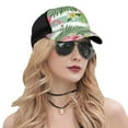 thumbnail image 5 of Disketp Tropical Flamingo Print Trucker Hat Men Women - Mesh Baseball SnapBack Cap, 5 of 7