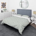 thumbnail image 3 of Designart 'Floral Retro Pattern IV' Mid-Century Modern Duvet Cover Set, 3 of 4
