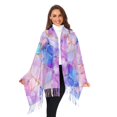 thumbnail image 3 of FORMRS Womens Scarf Winter Soft Long Big Warm Shawls Wrap Tassel Scarves, Pastel Pink Marble Pattern, 3 of 9