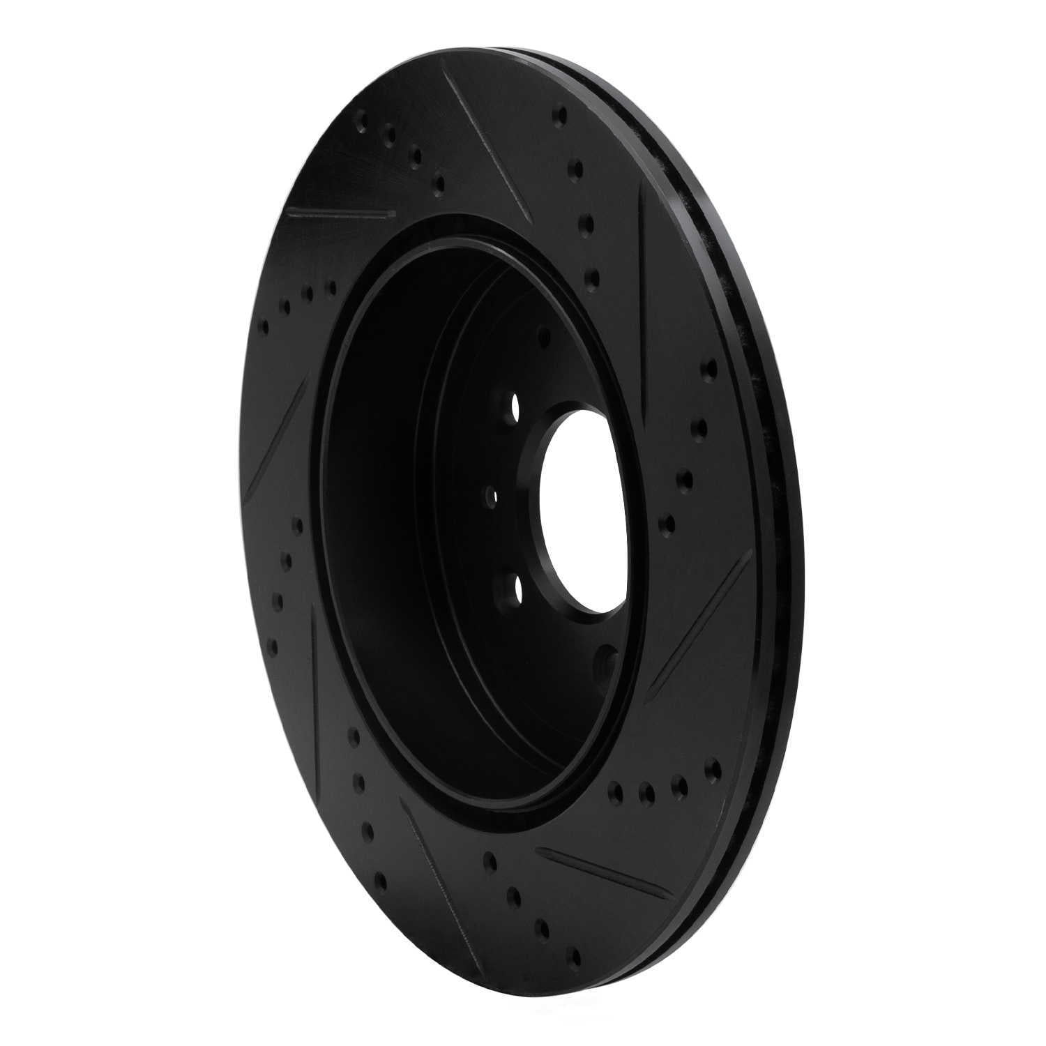 Dynamic Friction Company 633-80068L DFC Brake Rotor - Drilled And Slotted - Black