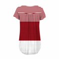 thumbnail image 4 of Tunic Tops for Women Loose Dressy Short Sleeve Henley Shirt V Neck Button Up Blouse Casual Pleated Basic Pullover, 4 of 4