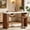 White Brown, variant on Fnova 55 Inch Counter Height Bar Table with 350 lbs Load, Tall Bar Table for Living Room, Kitchen, Home Bar, Small Space