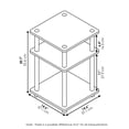 thumbnail image 2 of Mesa auxiliar Furinno TURN-N-TUBE de 3 niveles, madera negra, 37 x 37 x 53 cm, 2 of 8