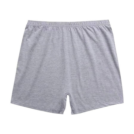 Ashirexll Womens Underwear Plus Size Sleep Shorts for Elderly Women Plus Size Cotton Panties Casual Loose Elastic Waist Shorts Gray 6XL