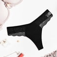 thumbnail image 2 of B91xZ String sous-Vêtements pour Femmes Bikini en Coton Respirant, Noir, 2 of 5