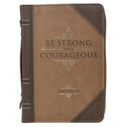 Antique Book "Be Strong & Courageous" Bible / Book Cover - Joshua 1:9 (Large) Christian Art Gifts