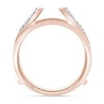 thumbnail image 6 of AFFY Round Shape White Cubic Zirconia Solitaire Enhancer Guard Ring 14K Rose Gold Ring Size - 6.5, 6 of 8