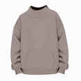 thumbnail image 4 of Gerichy Sweatshirts for Girls Long Sleeve Turtleneck Sweatshirt Loose Casual Pullover Tops Preppy Fall Winter Warm Clothes 3T-16T, 4 of 6