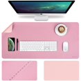 thumbnail image 1 of EMINTA Large Desk Pad Protector, New Upgrade Sewing Edge 35.4 x 17Inch PU Leather Writing Mat, Gaming Mouse Pad,, 1 of 5