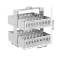 thumbnail image 2 of HEANUJJ Microscope Slides Storage Holder Stainless Steel Compact Design 1Pack for Laboratory Equipment, 2 of 7