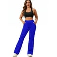 thumbnail image 7 of Women's Leggings High Waisted Bootcut Yoga Pants, Bell Bottom Leggings, Slim Fit Athletic Pants for Women,Blue,2XL, 7 of 7