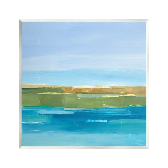 Stupell Industries Abstract Lake Scenery Abstract Painting Unframed Art Print Wall Art, 12 x 12