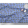 thumbnail image 3 of Soimoi Étoile, Feuilles et Tissu Imprimé Floral Rose en Coton 42 Pouces de Large, 3 of 3